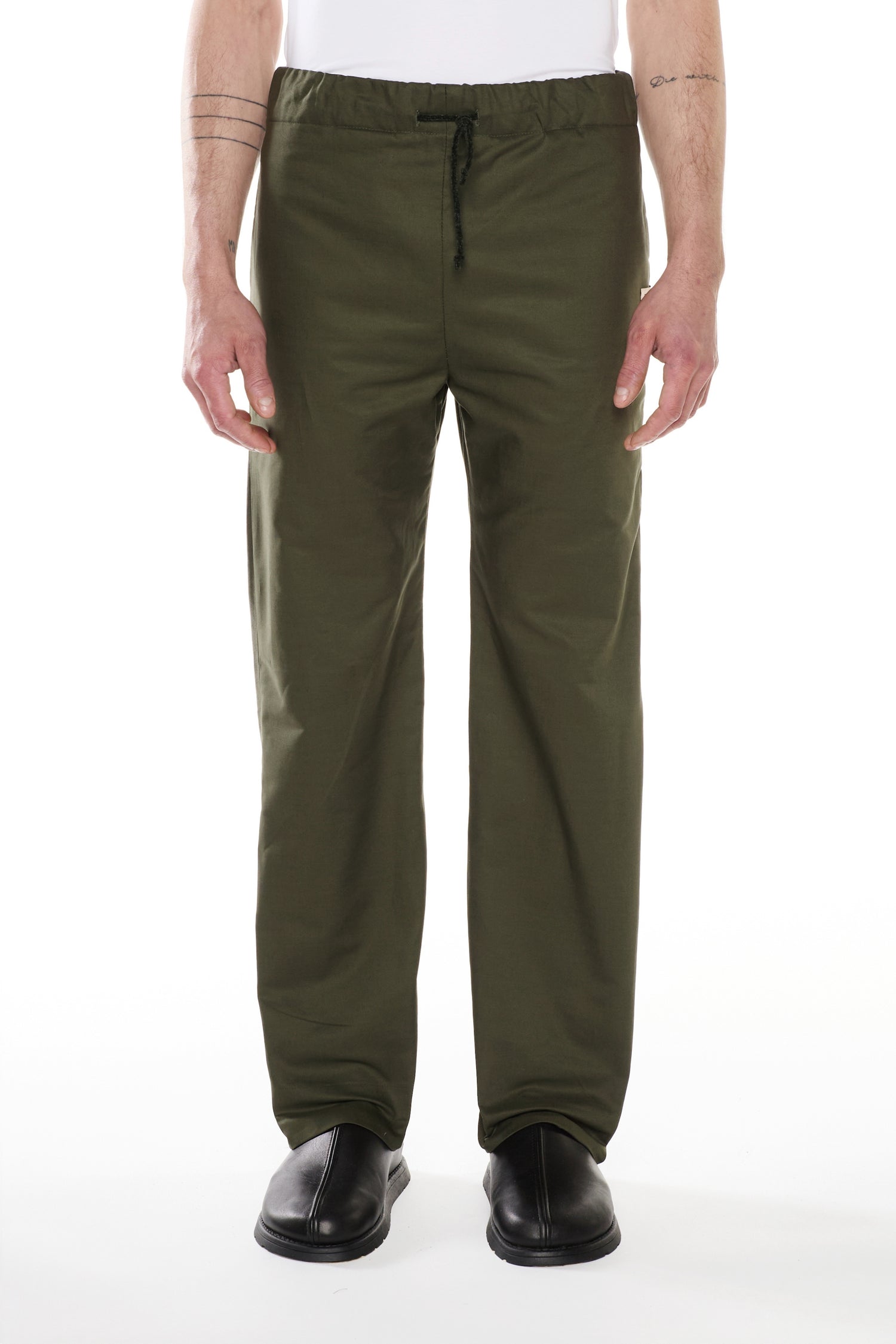 PANTALONE IN TWILL VERDE