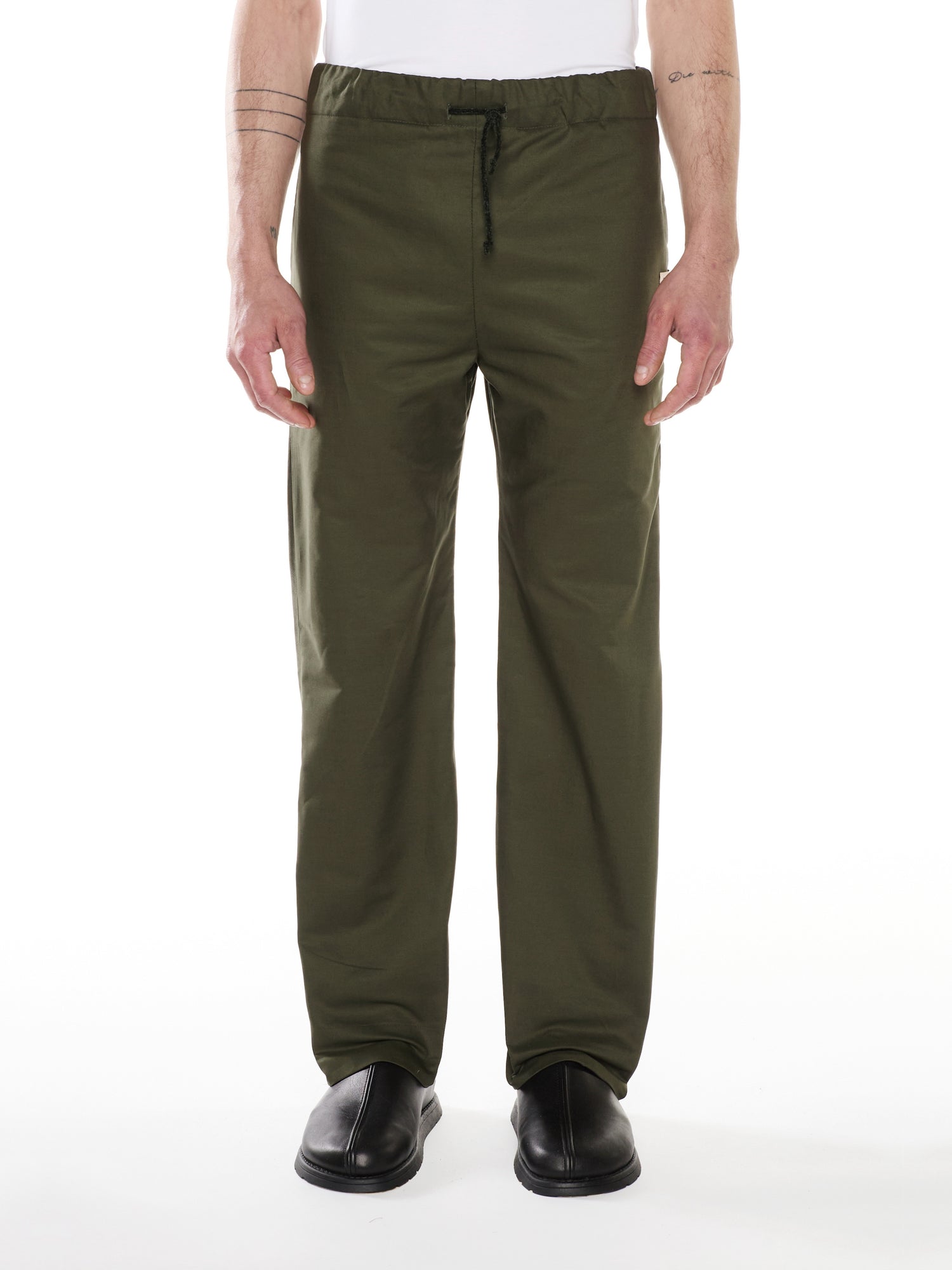 GREEN TWILL TROUSERS