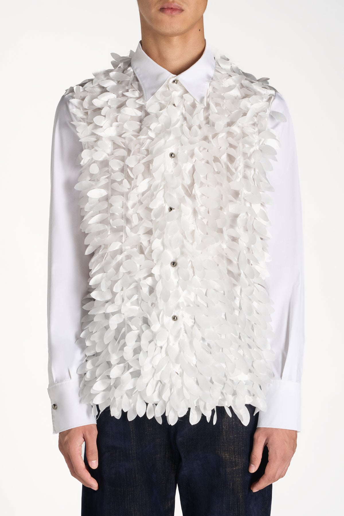CAMICIA BIANCA CON SCAGLIE