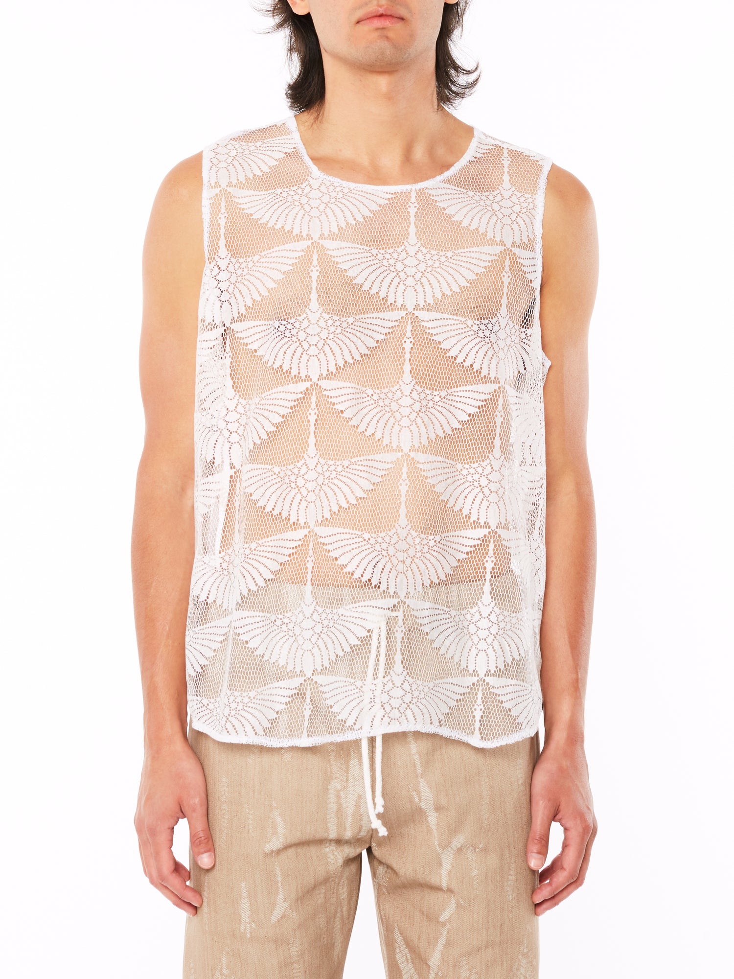 White Lace Tank Top