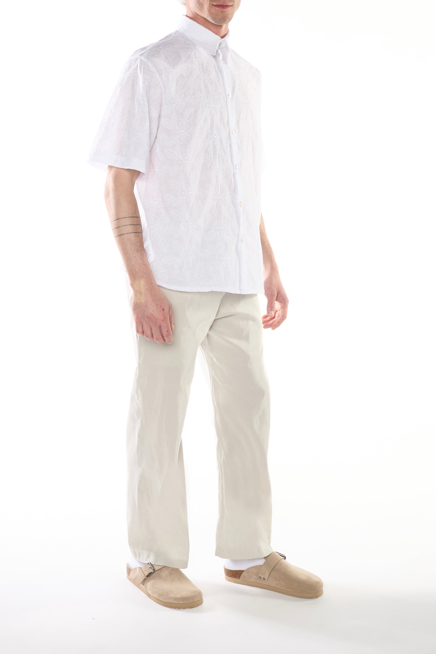 White Cotton San Gallo Shirt