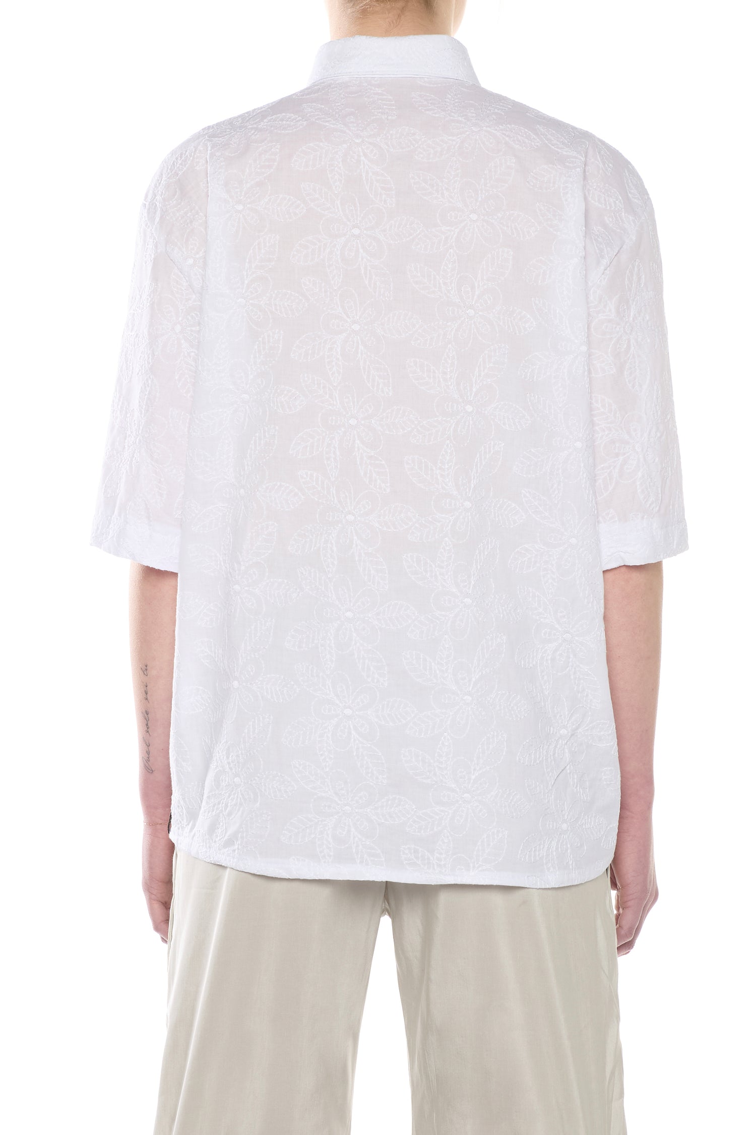 White Cotton San Gallo Shirt