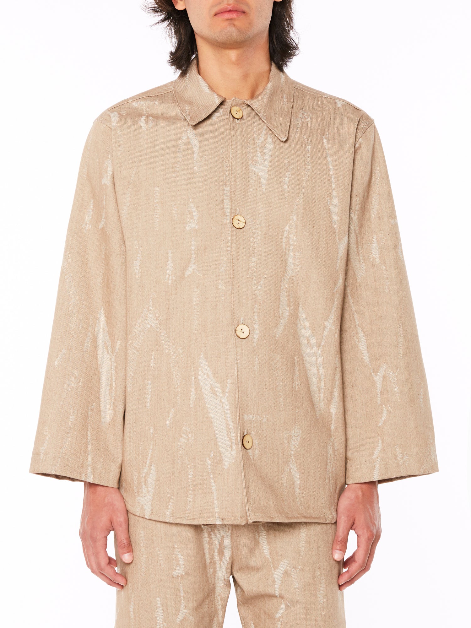 Beige Denim Overshirt