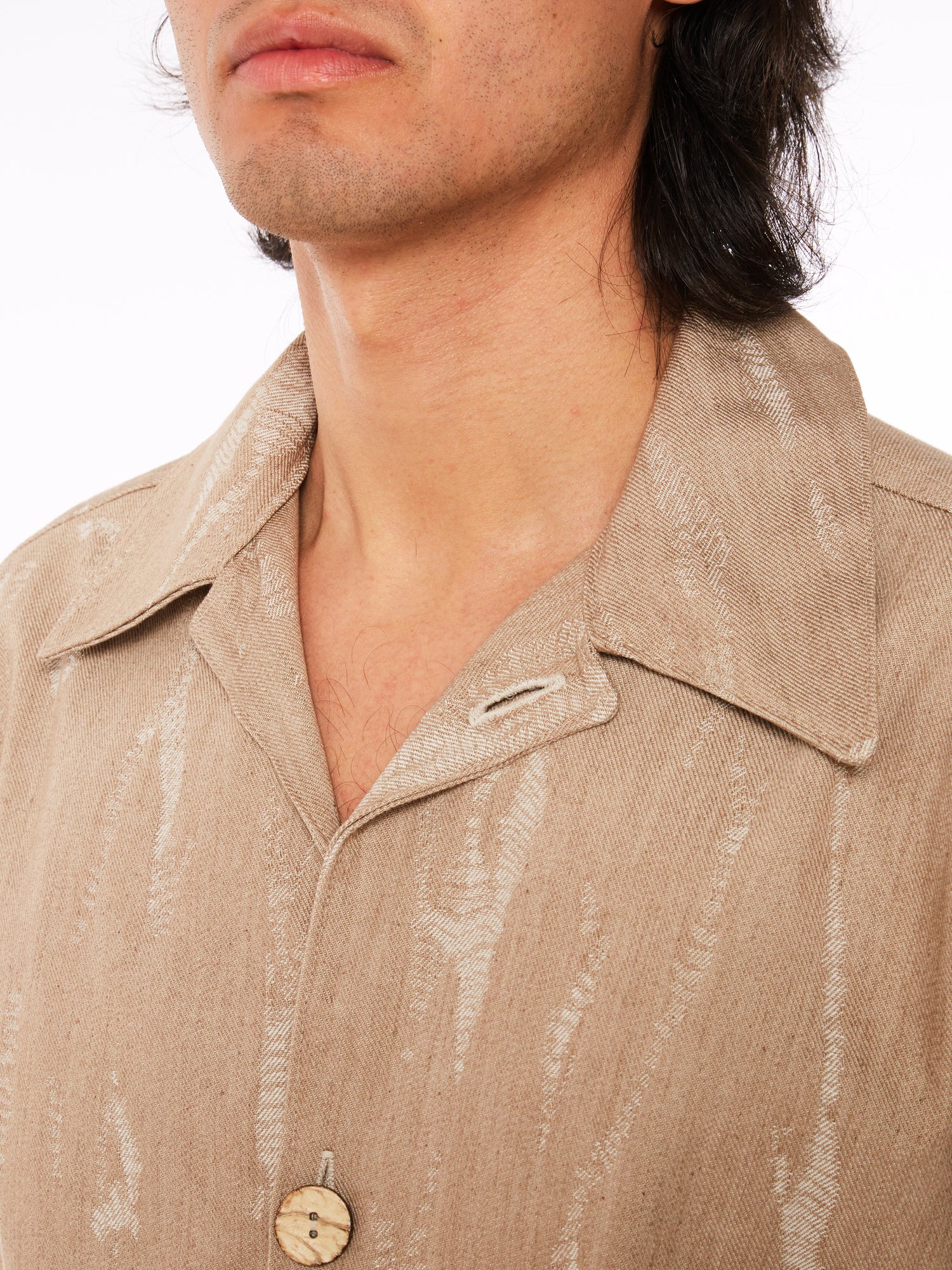 Beige Denim Overshirt