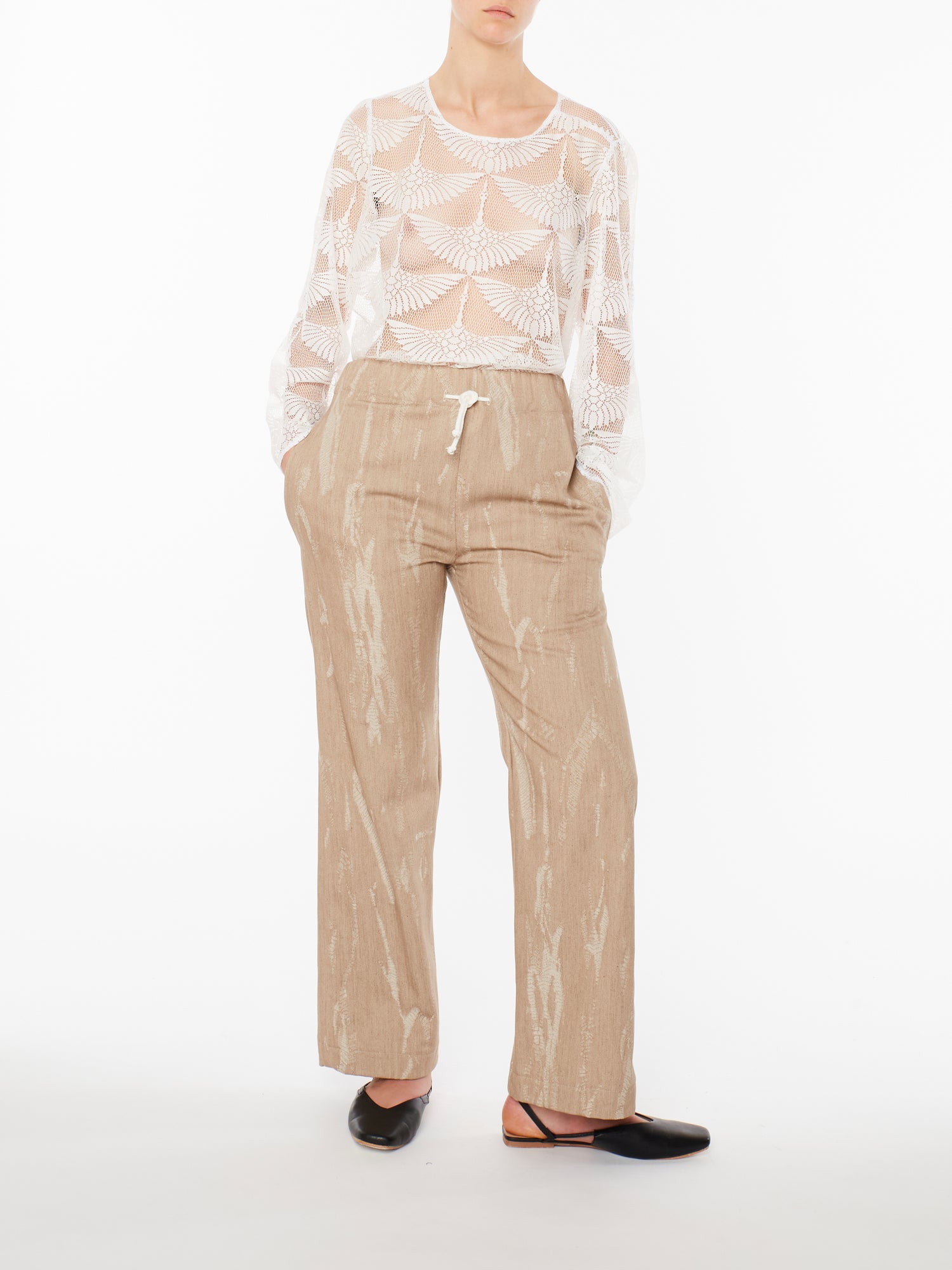 White Lace Long Sleeve T-Shirt