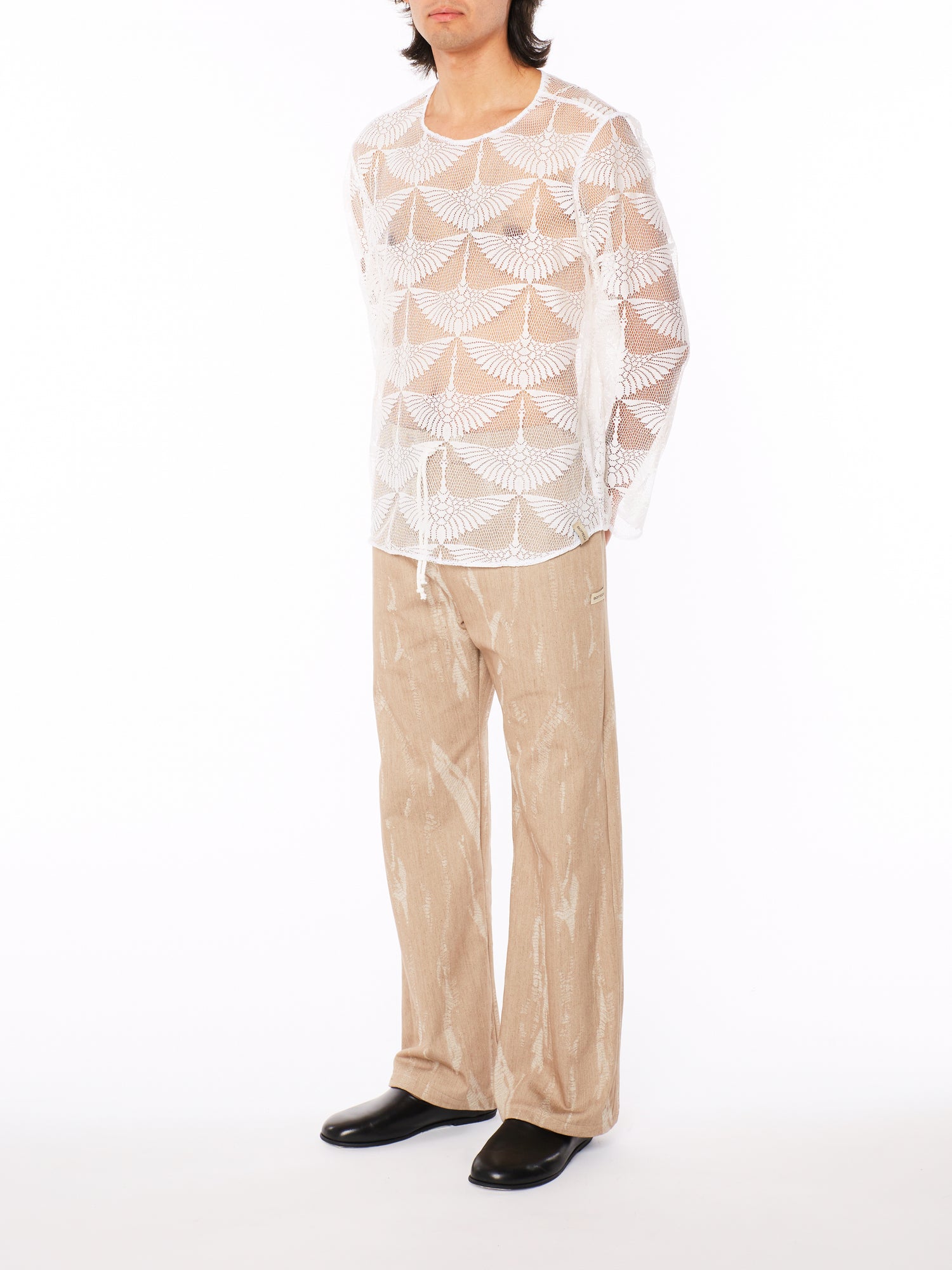 White Lace Long Sleeve T-Shirt