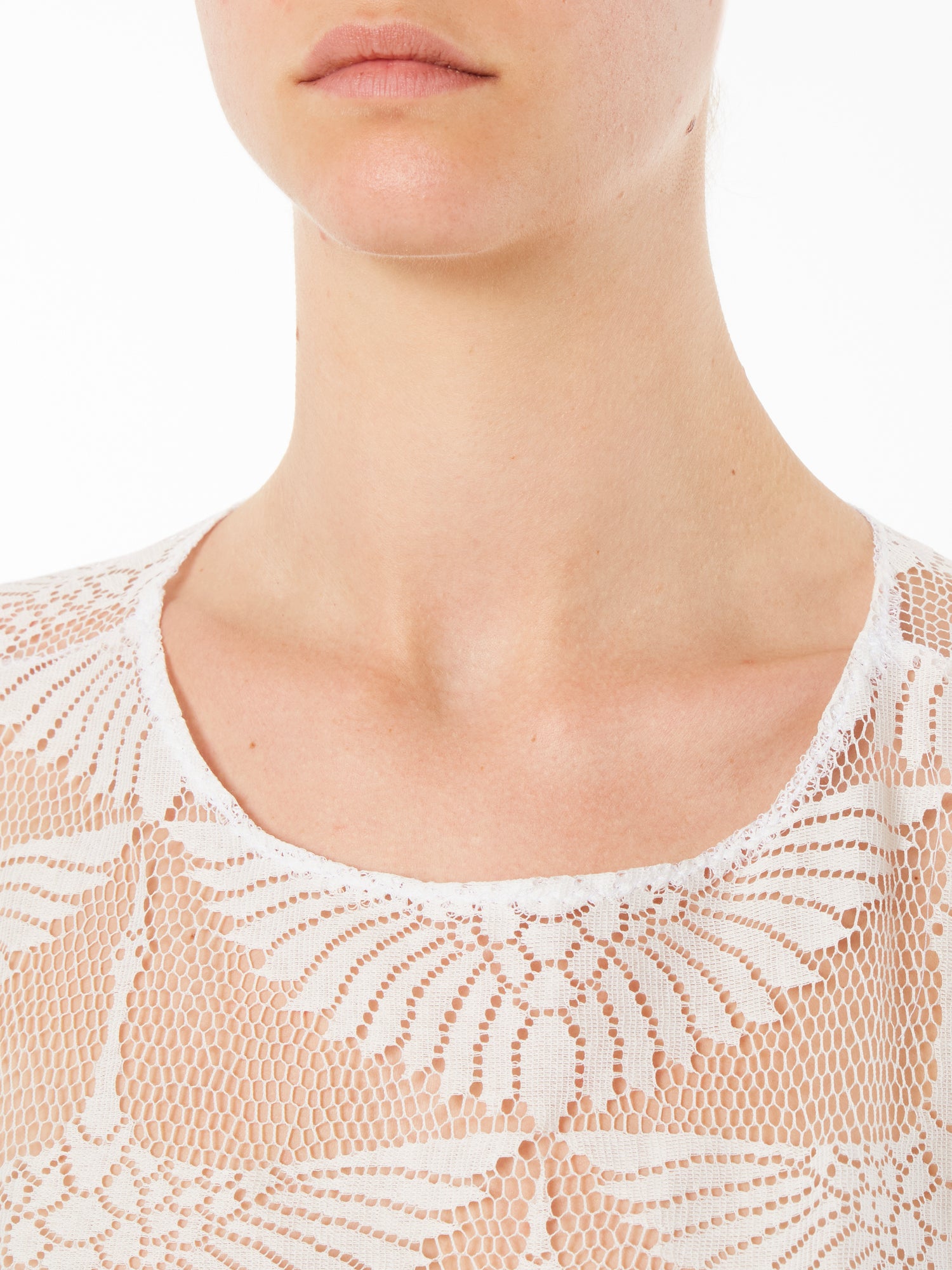 White Lace Long Sleeve T-Shirt