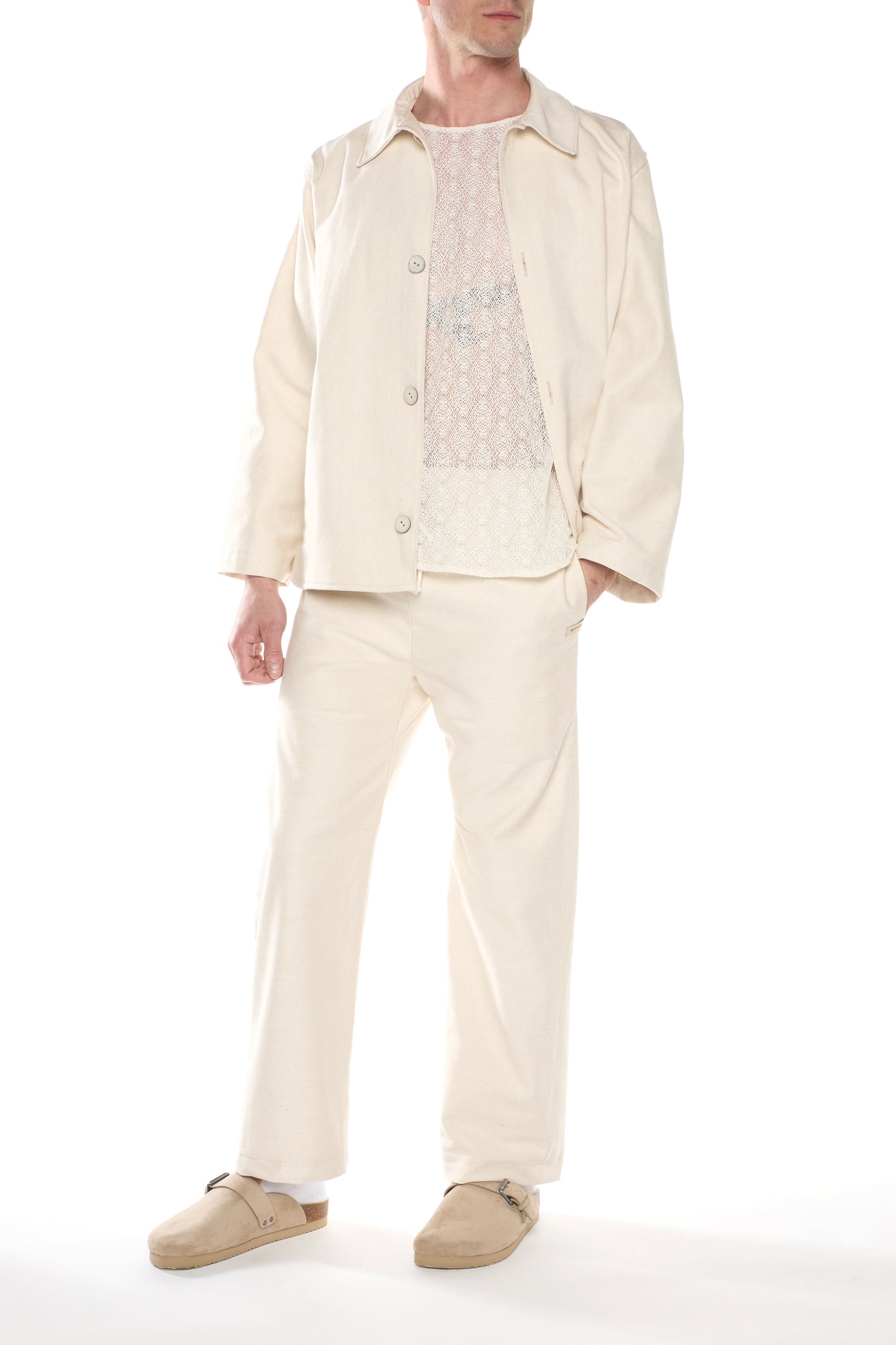 Geometric Mesh Lace Long Sleeve T-Shirt