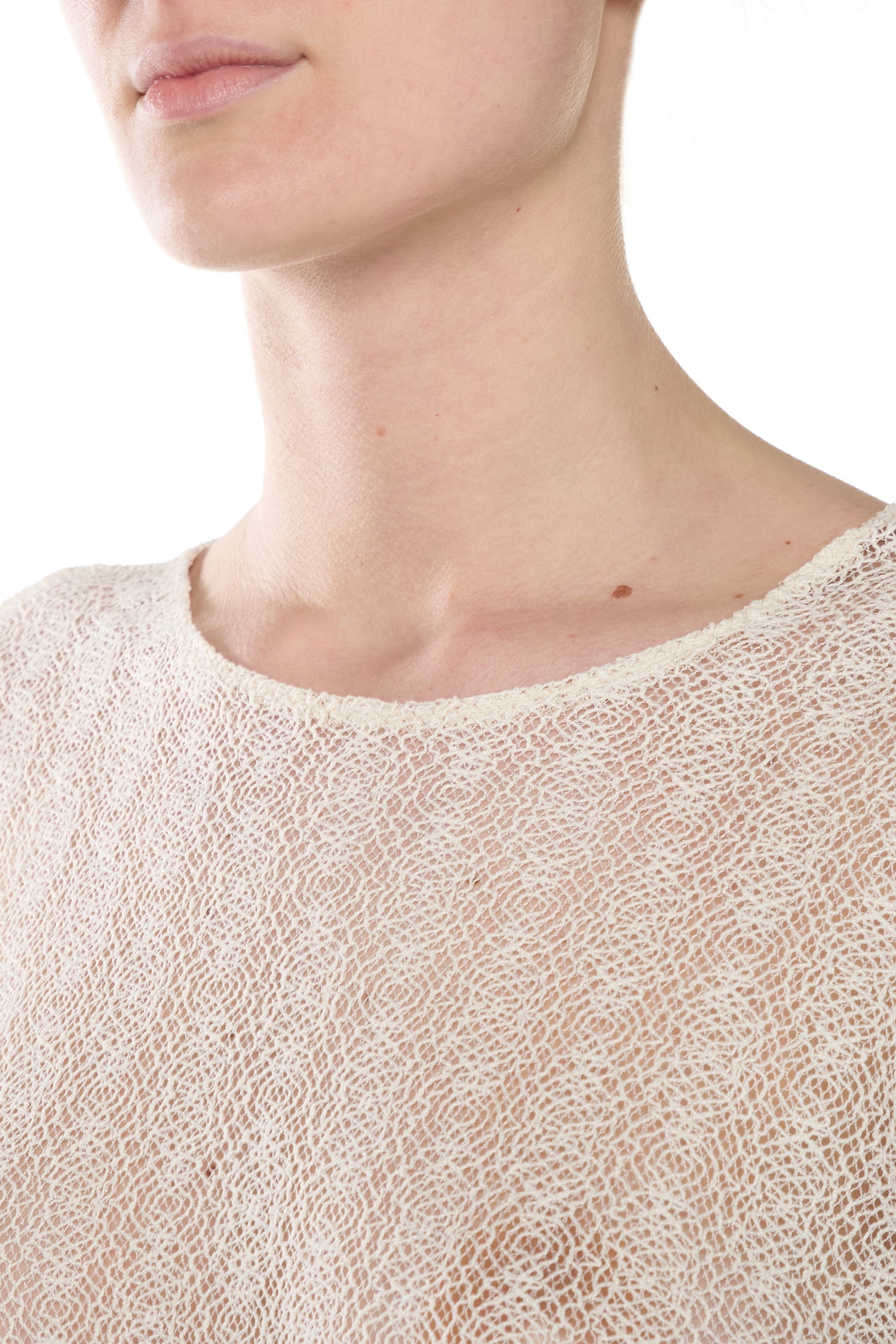 Geometric Mesh Lace Long Sleeve T-Shirt