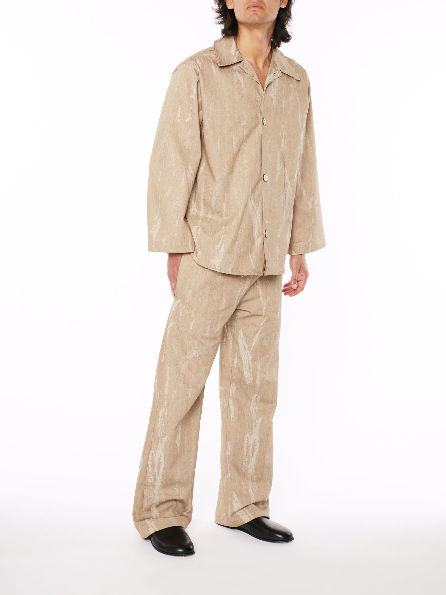 Beige Denim Trousers