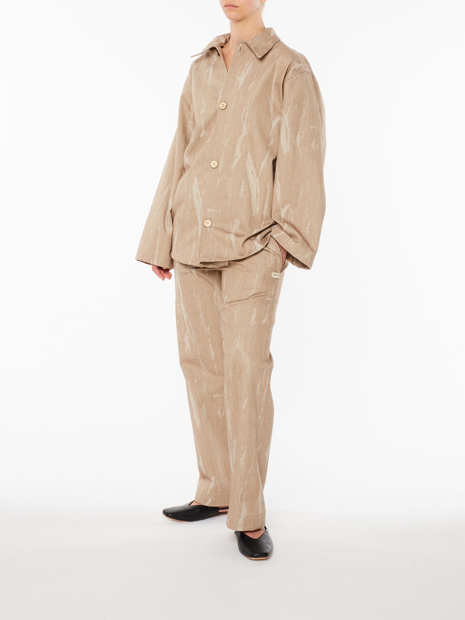 Beige Denim Trousers