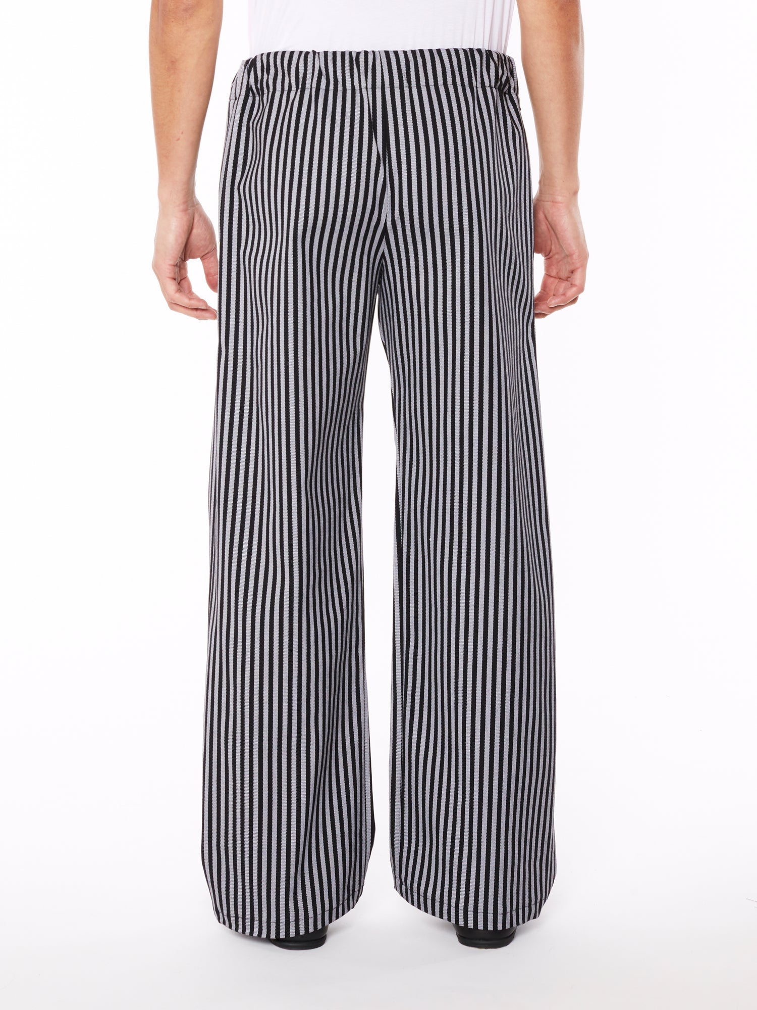 Black and White Striped Trousers