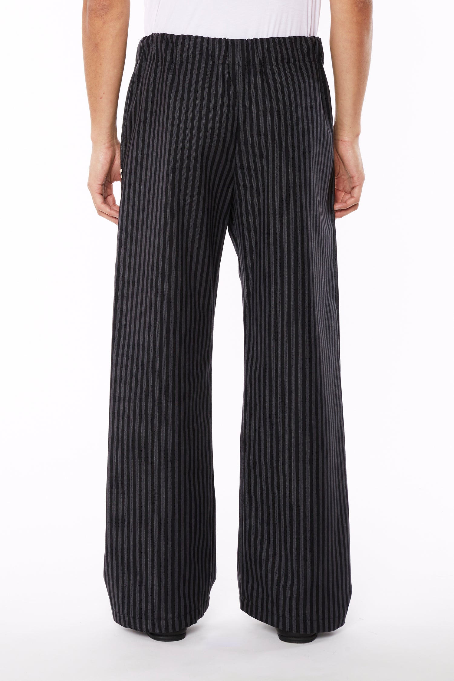 Black and Grey Striped Trousers
