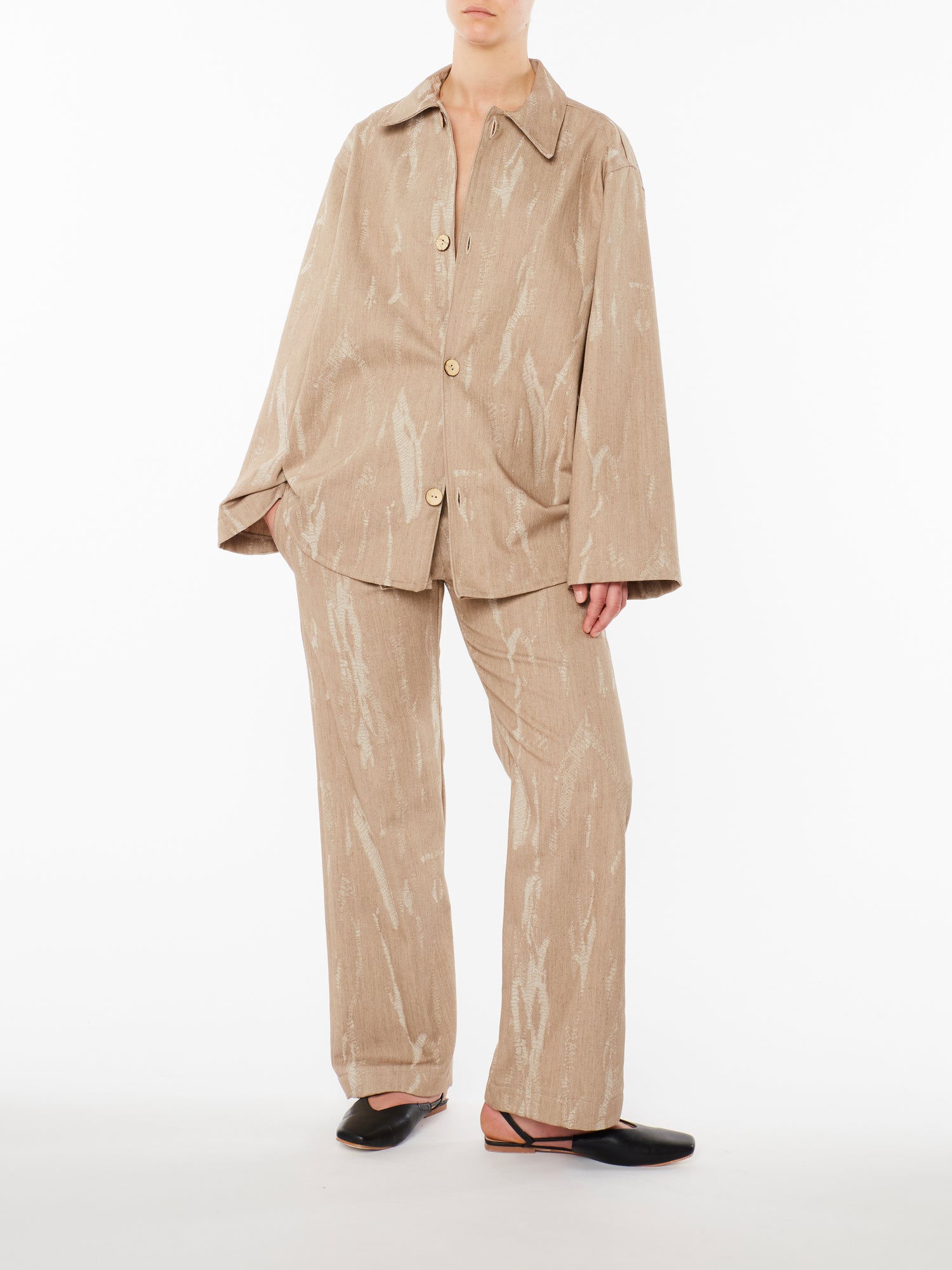 Beige Denim Overshirt