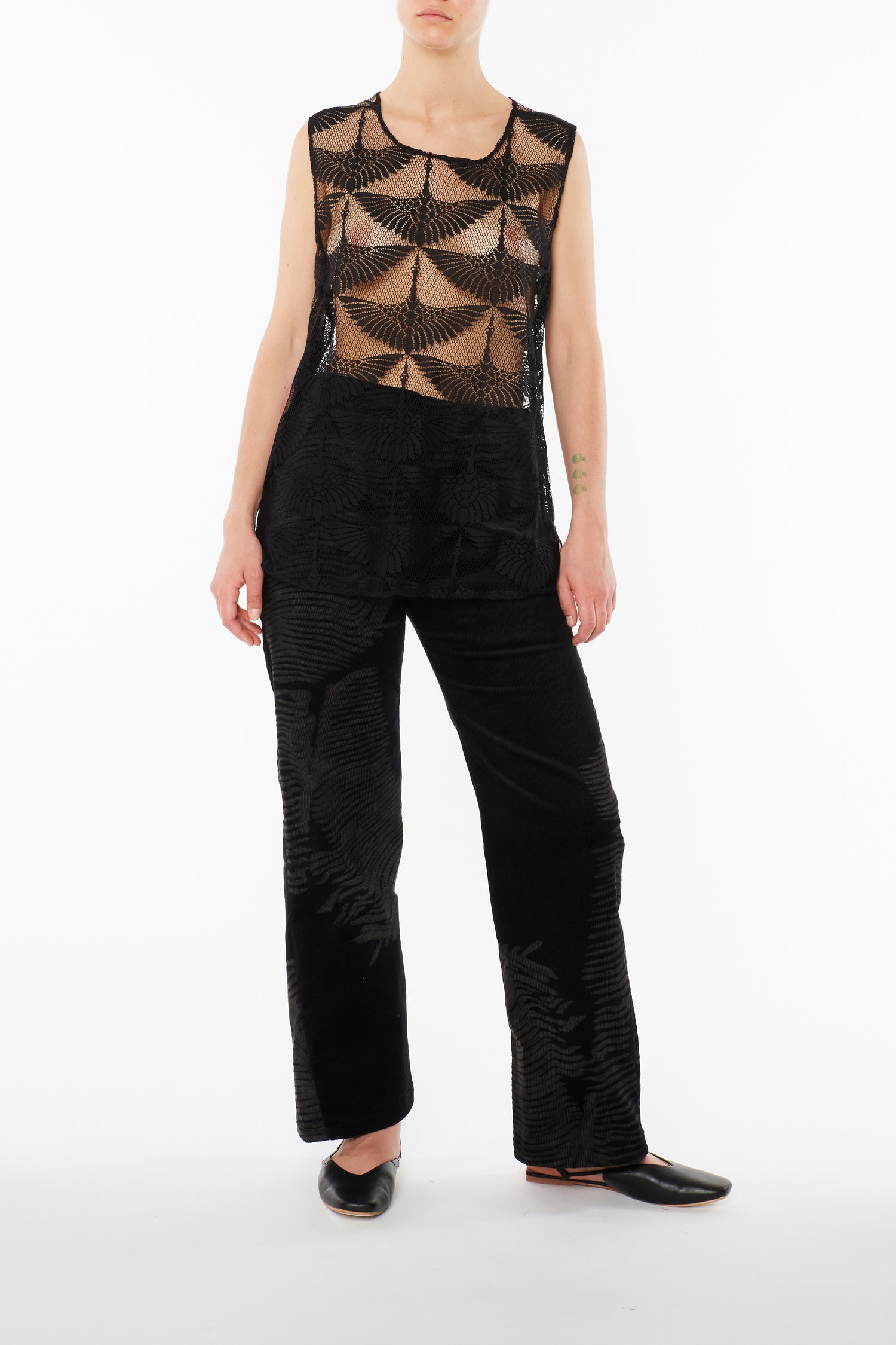 Black Lace Tank Top