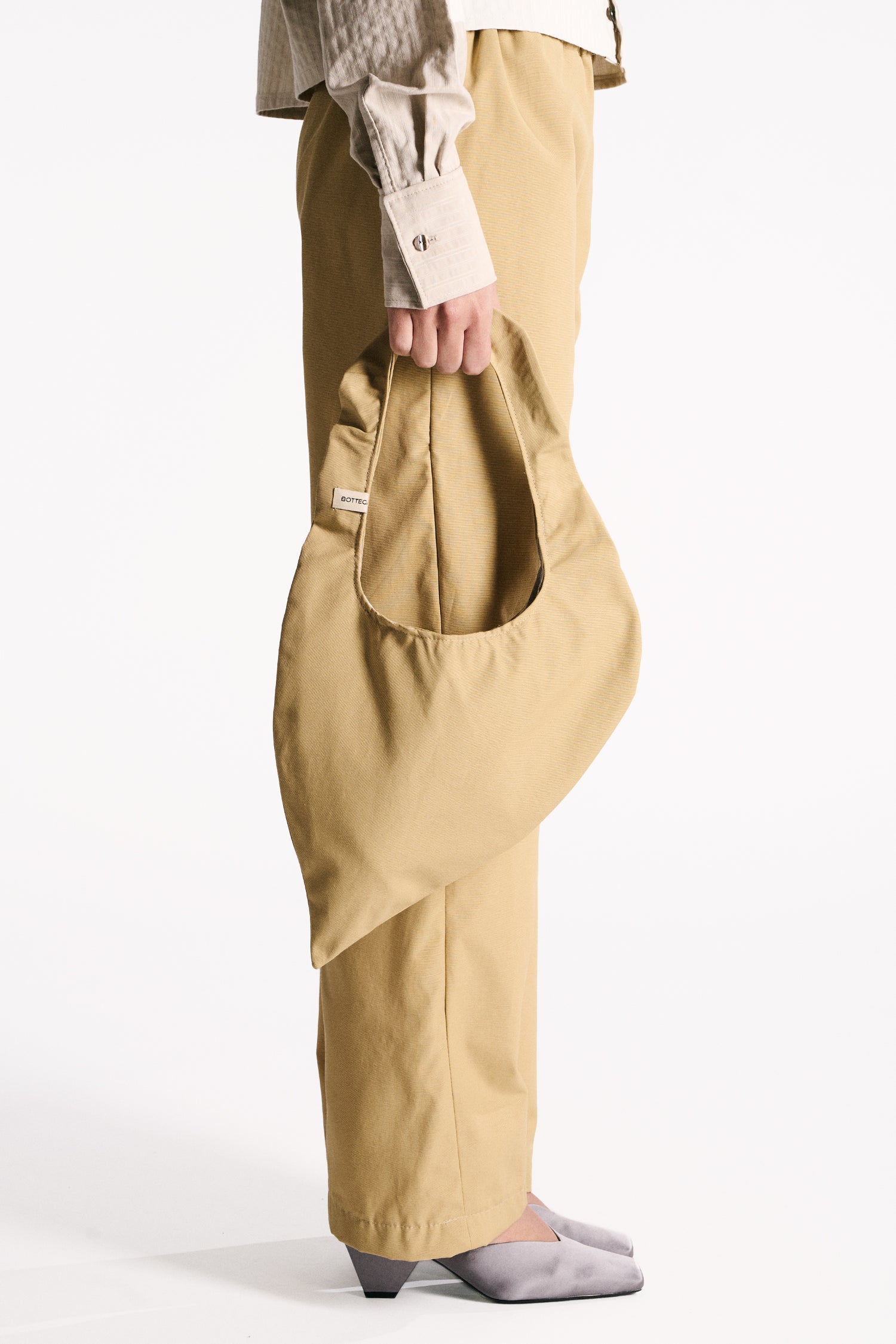 YELLOW SILK DEVORÉ VELVET LONG-SLEEVED T-SHIRT