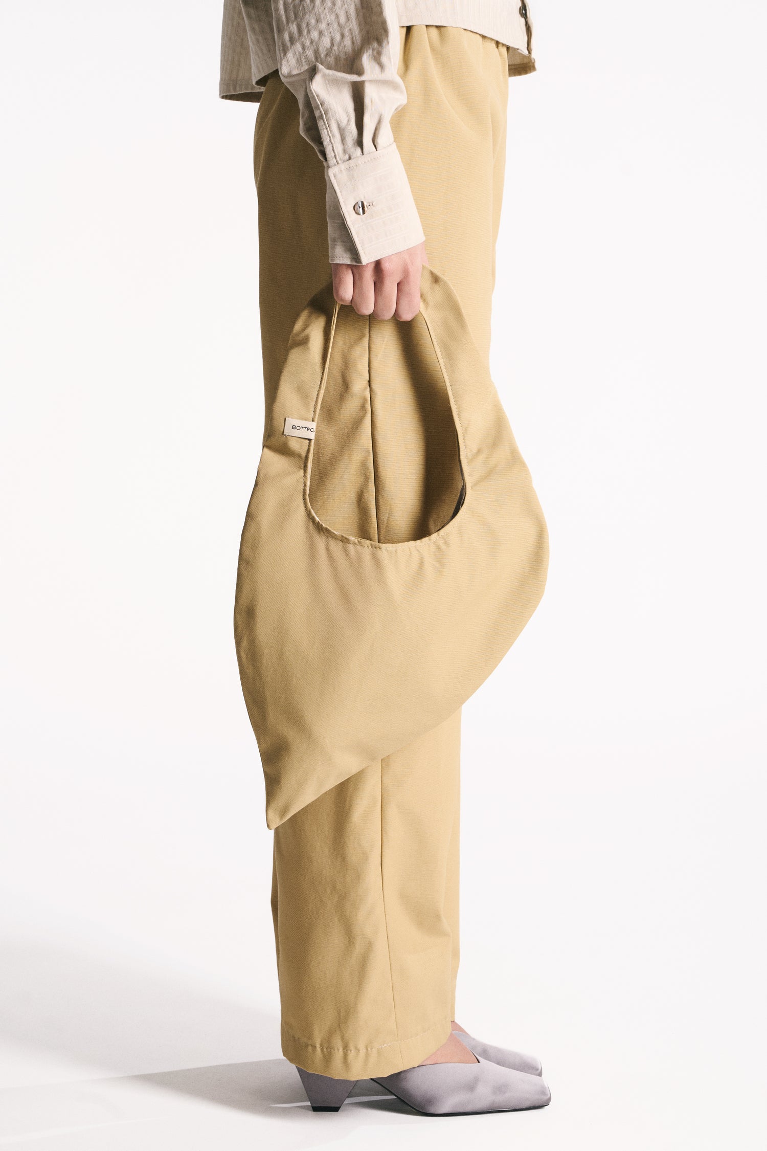 YELLOW SILK DEVORÉ VELVET LONG-SLEEVED T-SHIRT