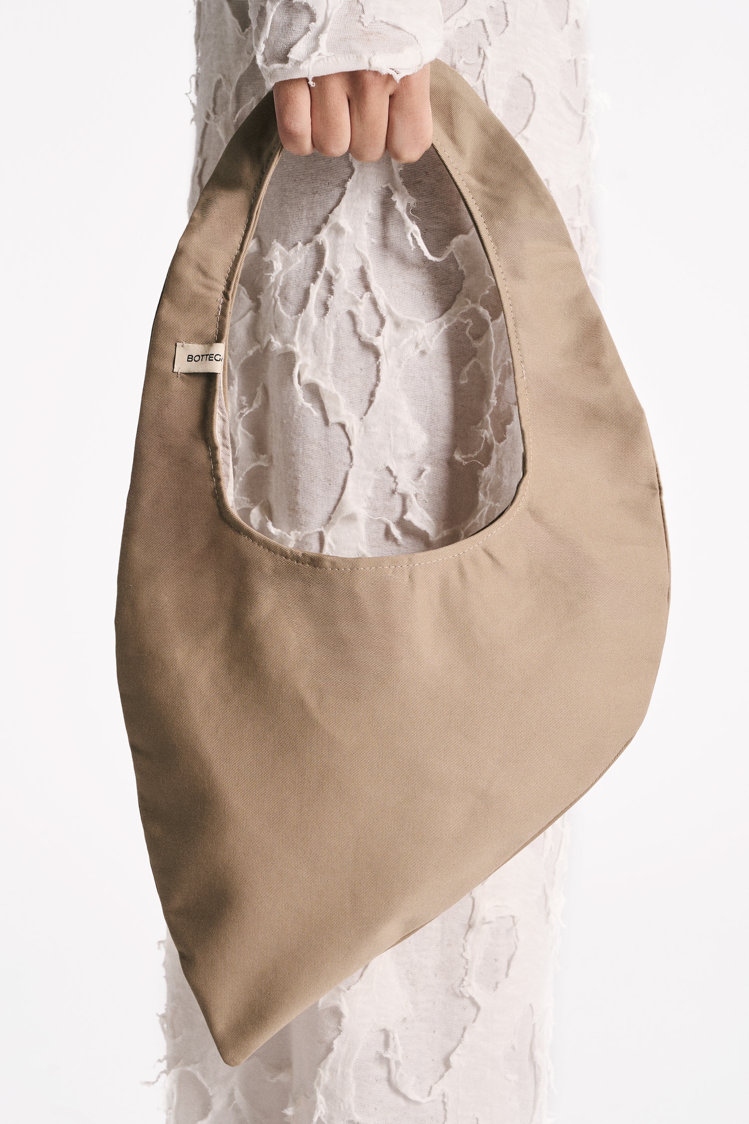 YELLOW SILK DEVORÉ VELVET LONG-SLEEVED T-SHIRT