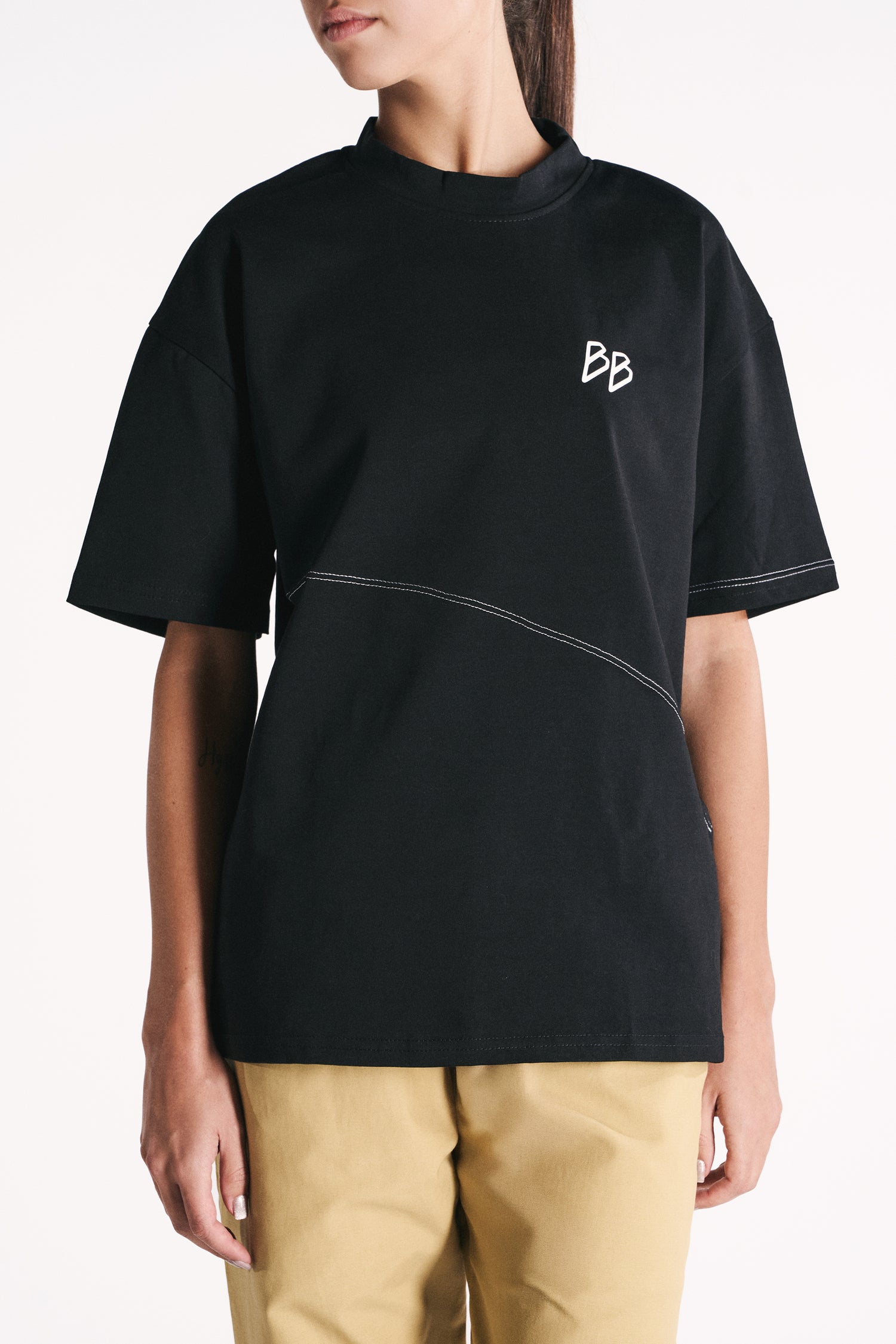 OVERSIZED BLACK COTTON T-SHIRT