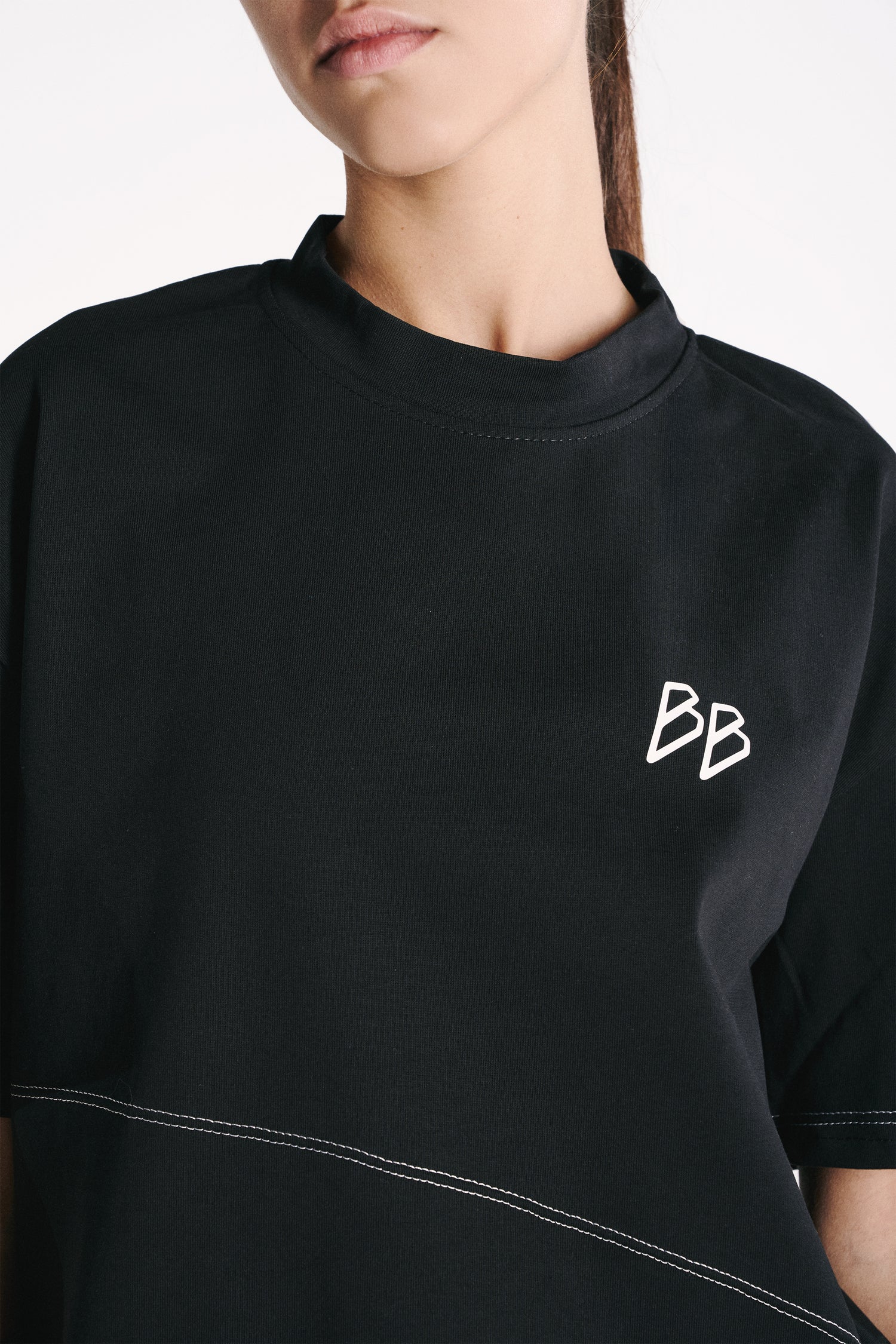 T-SHIRT OVERSIZE COTONE NERO