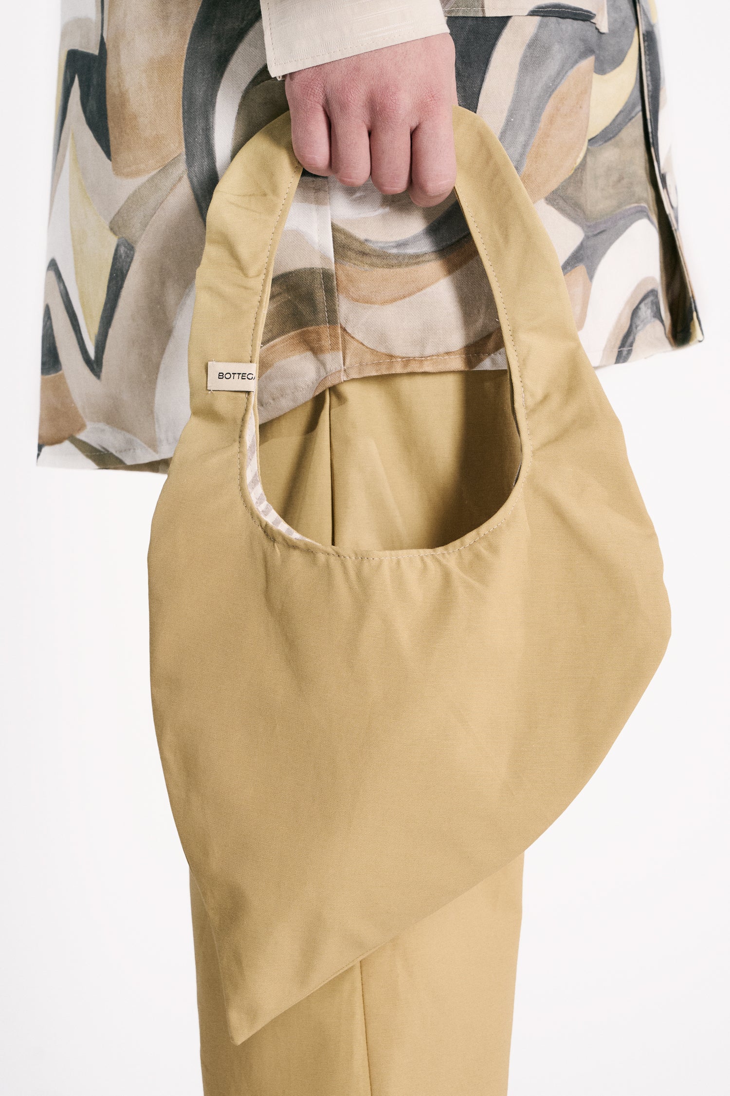 YELLOW SILK DEVORÉ VELVET LONG-SLEEVED T-SHIRT