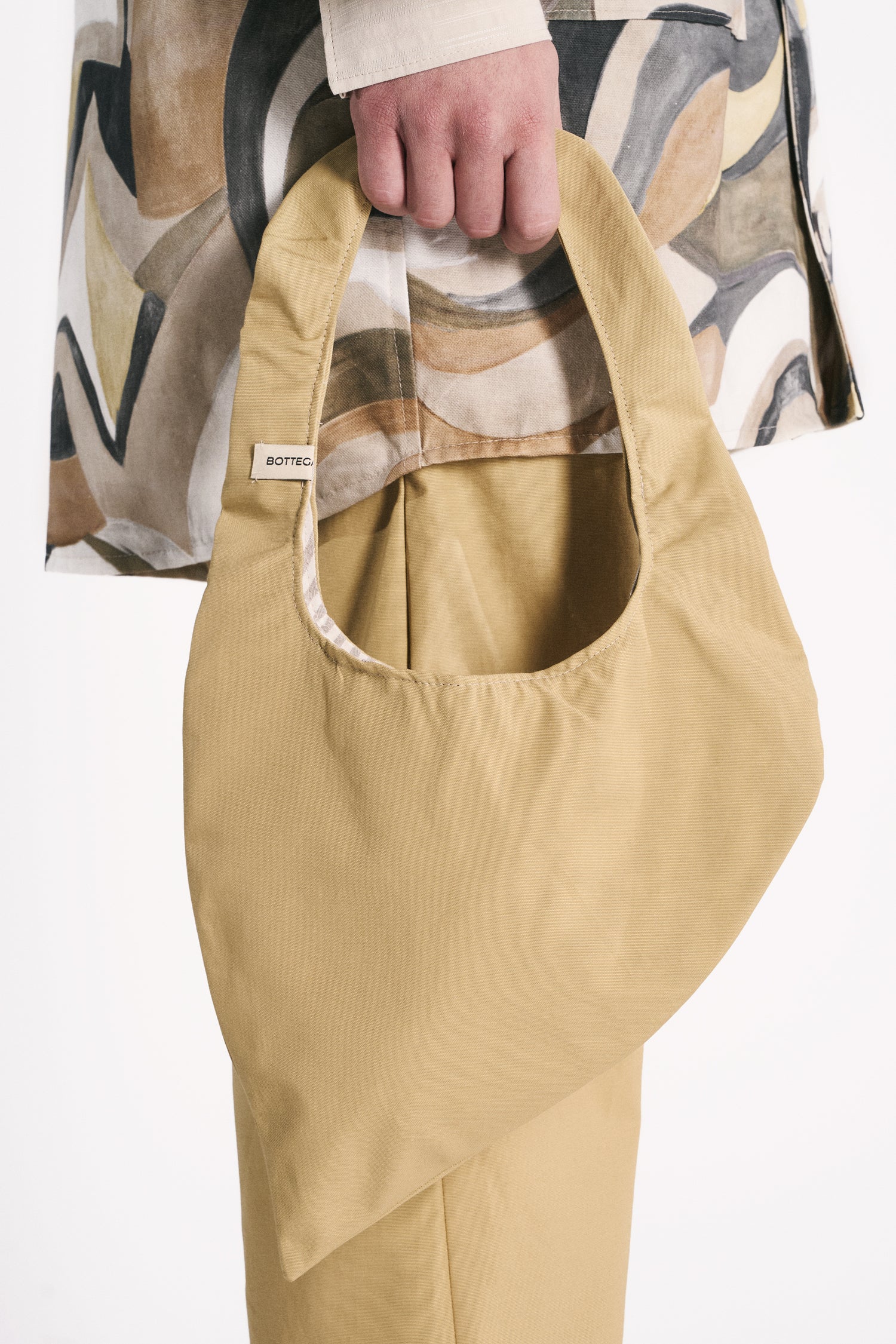 YELLOW SILK DEVORÉ VELVET LONG-SLEEVED T-SHIRT