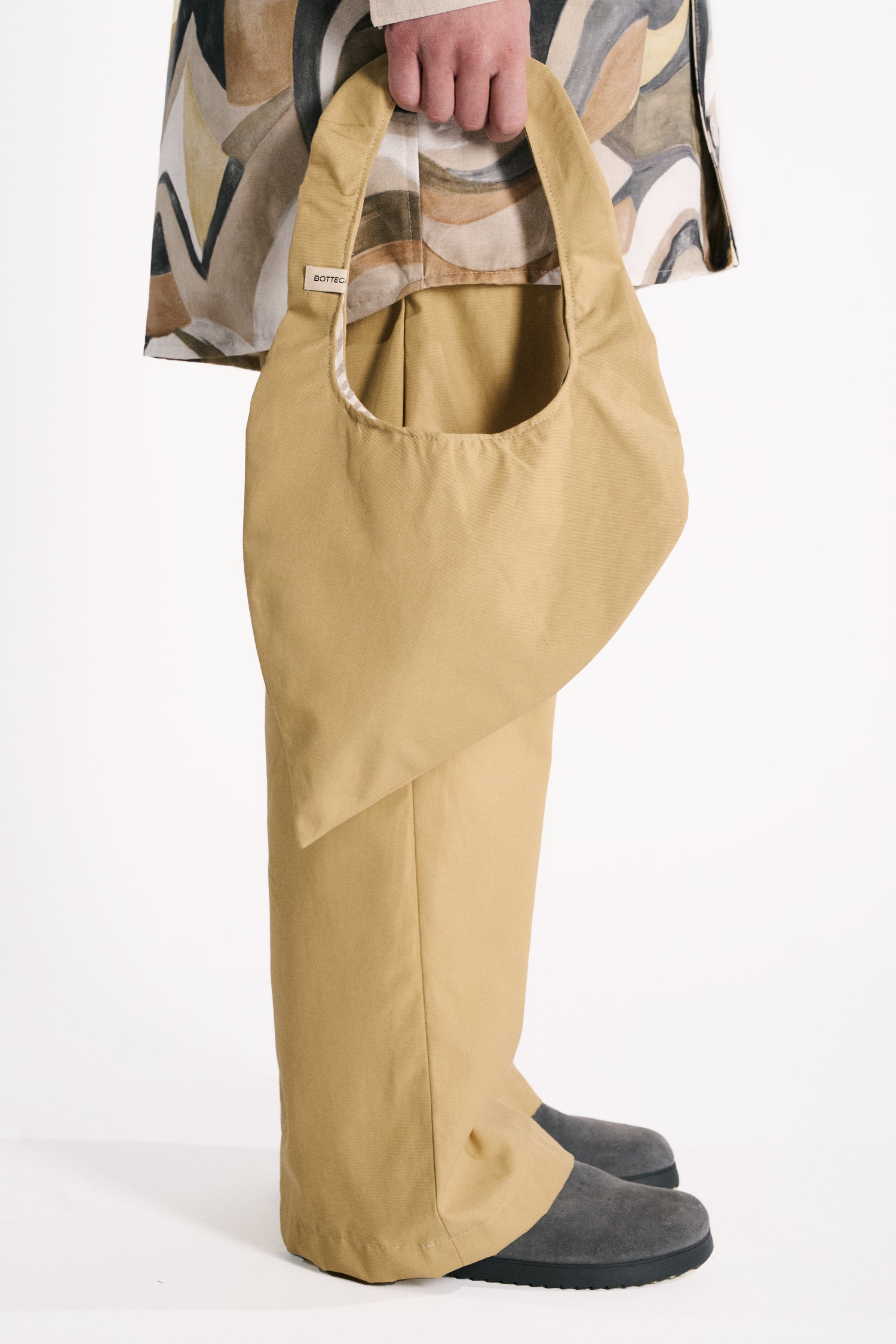 YELLOW SILK DEVORÉ VELVET LONG-SLEEVED T-SHIRT