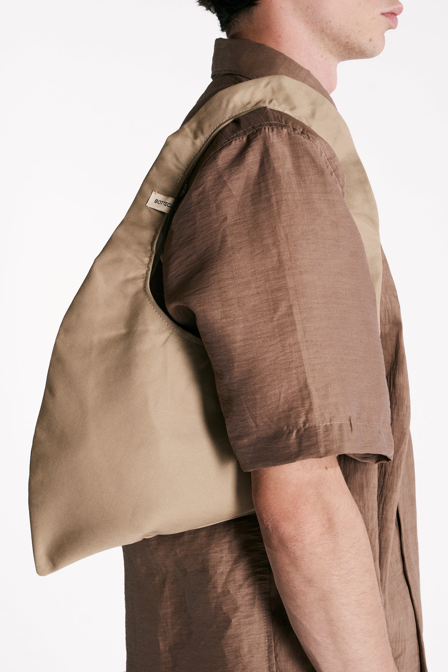 YELLOW SILK DEVORÉ VELVET LONG-SLEEVED T-SHIRT