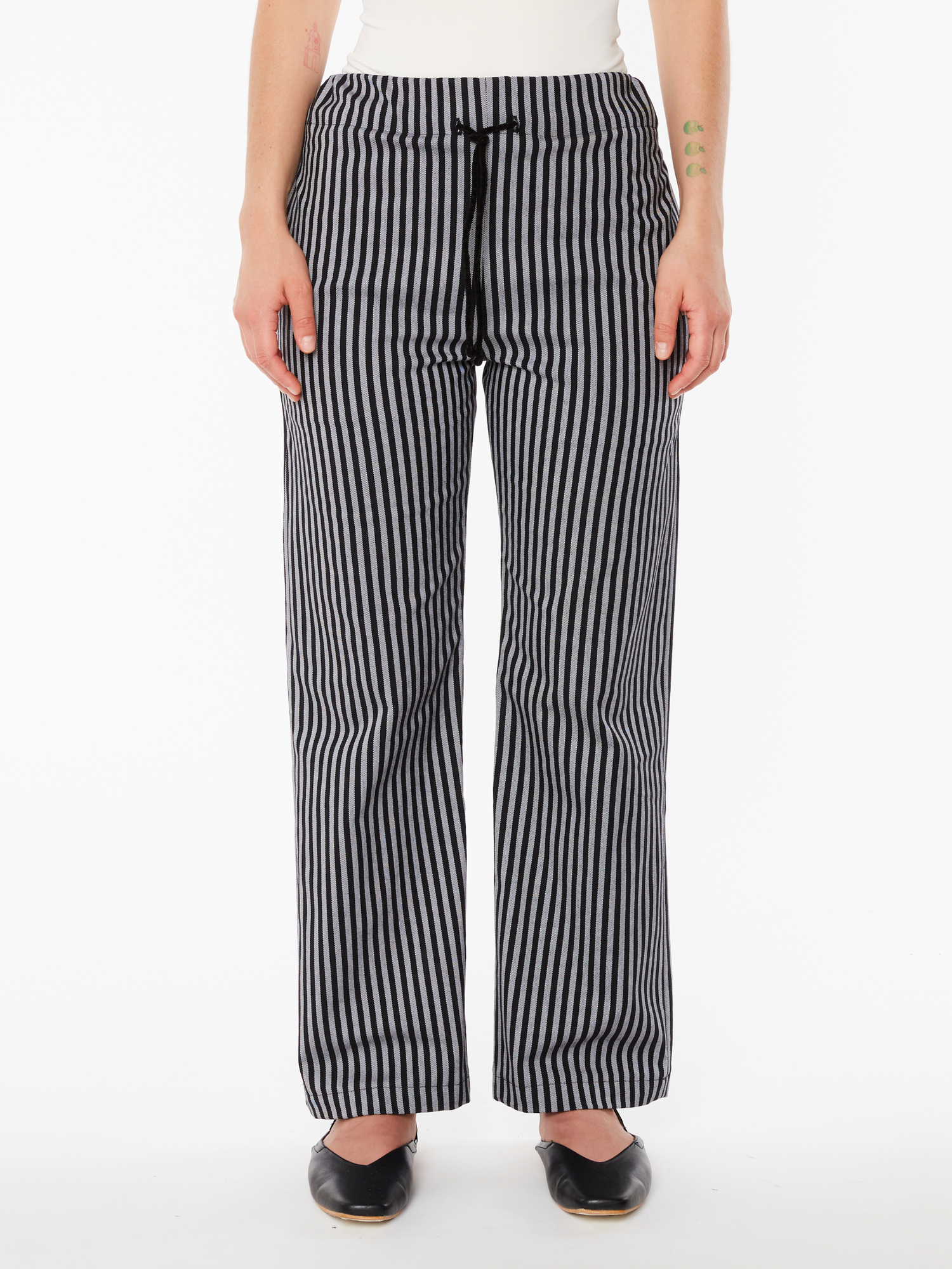 Pantalone a Righe Bianche e Nere