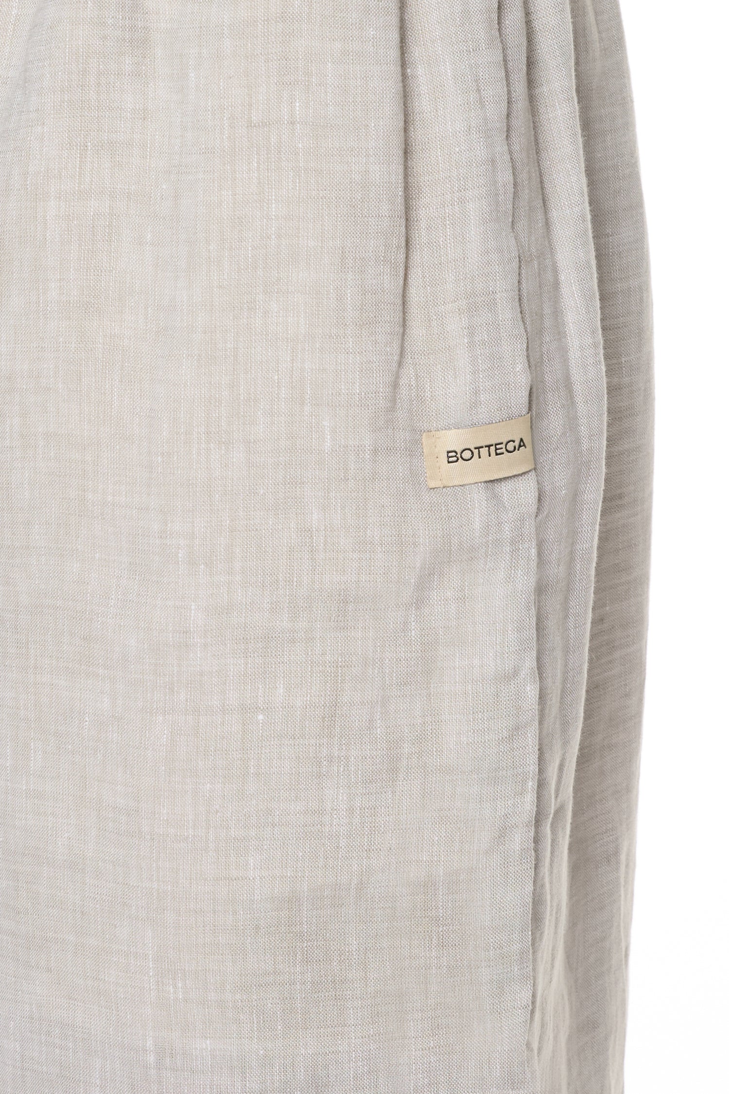 Light Grey Linen Bermuda Shorts