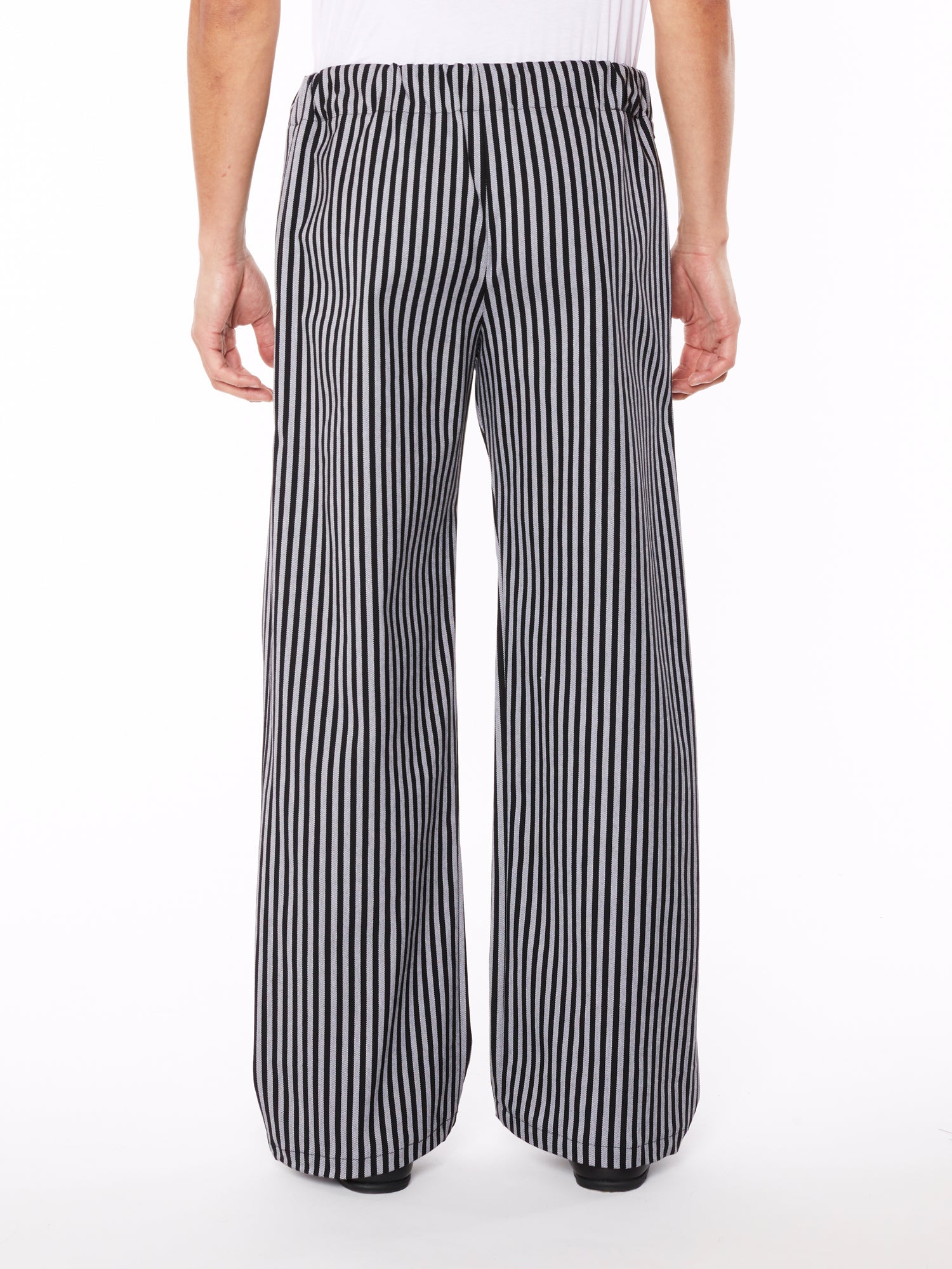 Black and White Striped Trousers 