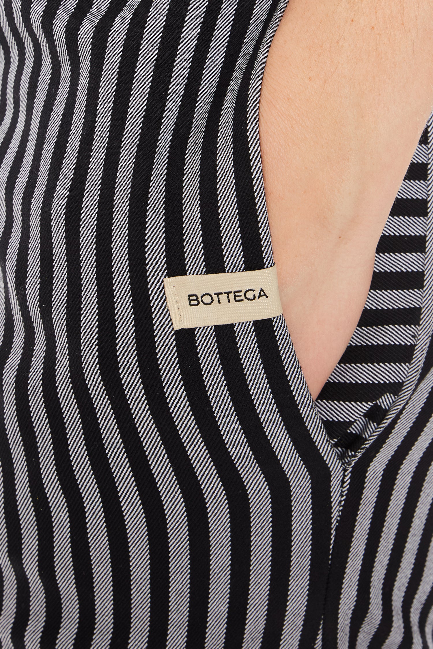Black and White Striped Trousers
