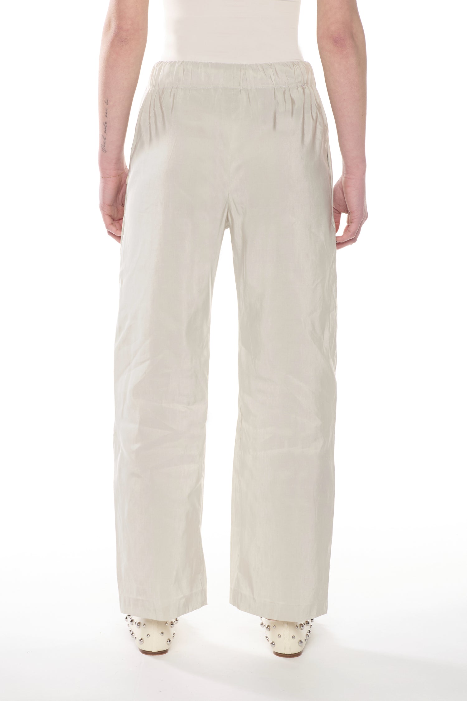 Dove Grey Linen Silk Trousers