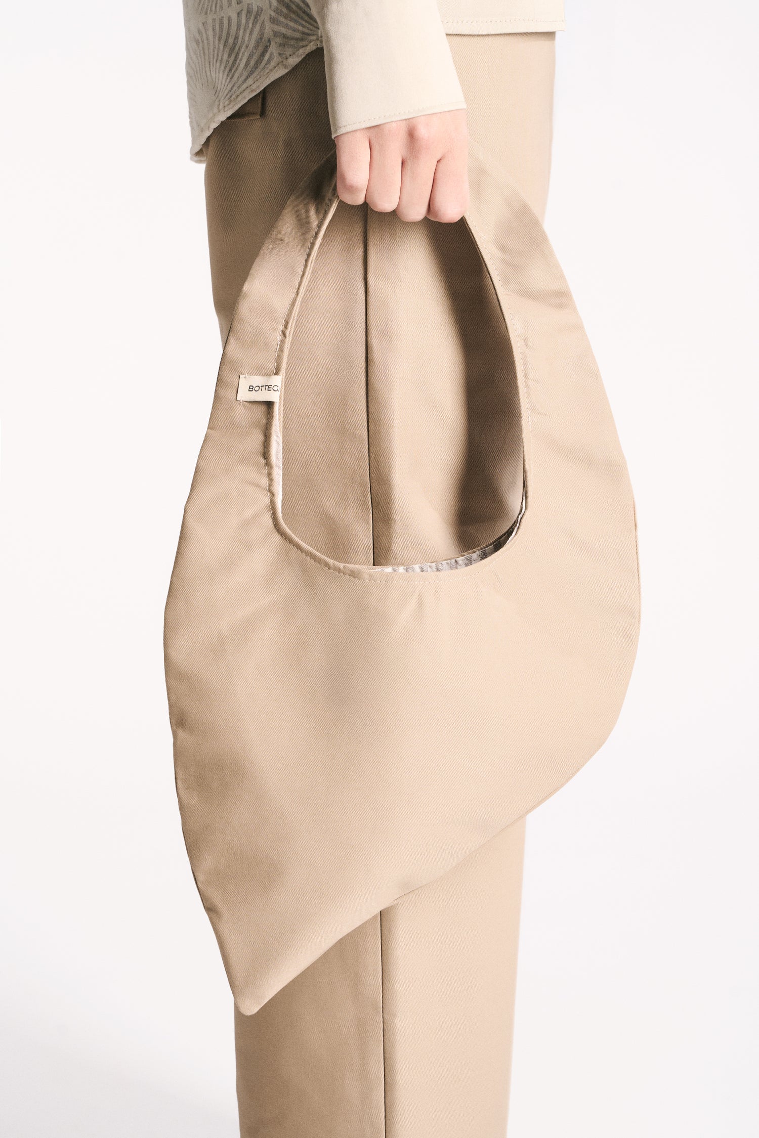 YELLOW SILK DEVORÉ VELVET LONG-SLEEVED T-SHIRT