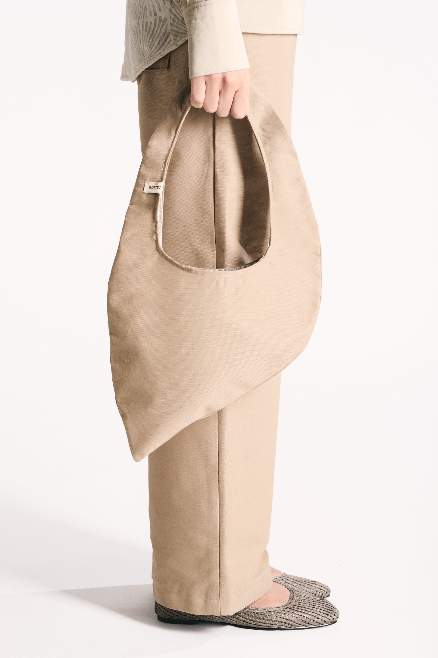 YELLOW SILK DEVORÉ VELVET LONG-SLEEVED T-SHIRT