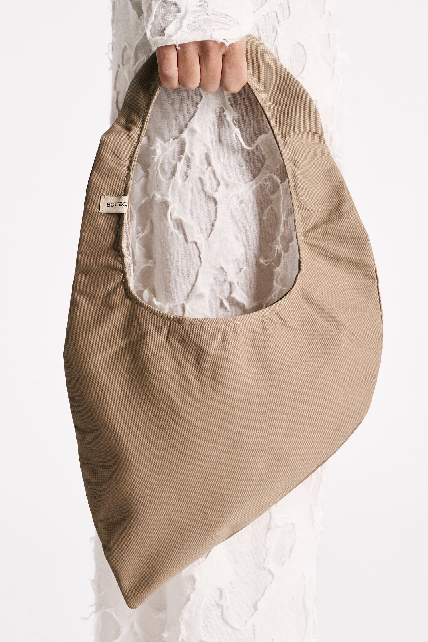 YELLOW SILK DEVORÉ VELVET LONG-SLEEVED T-SHIRT