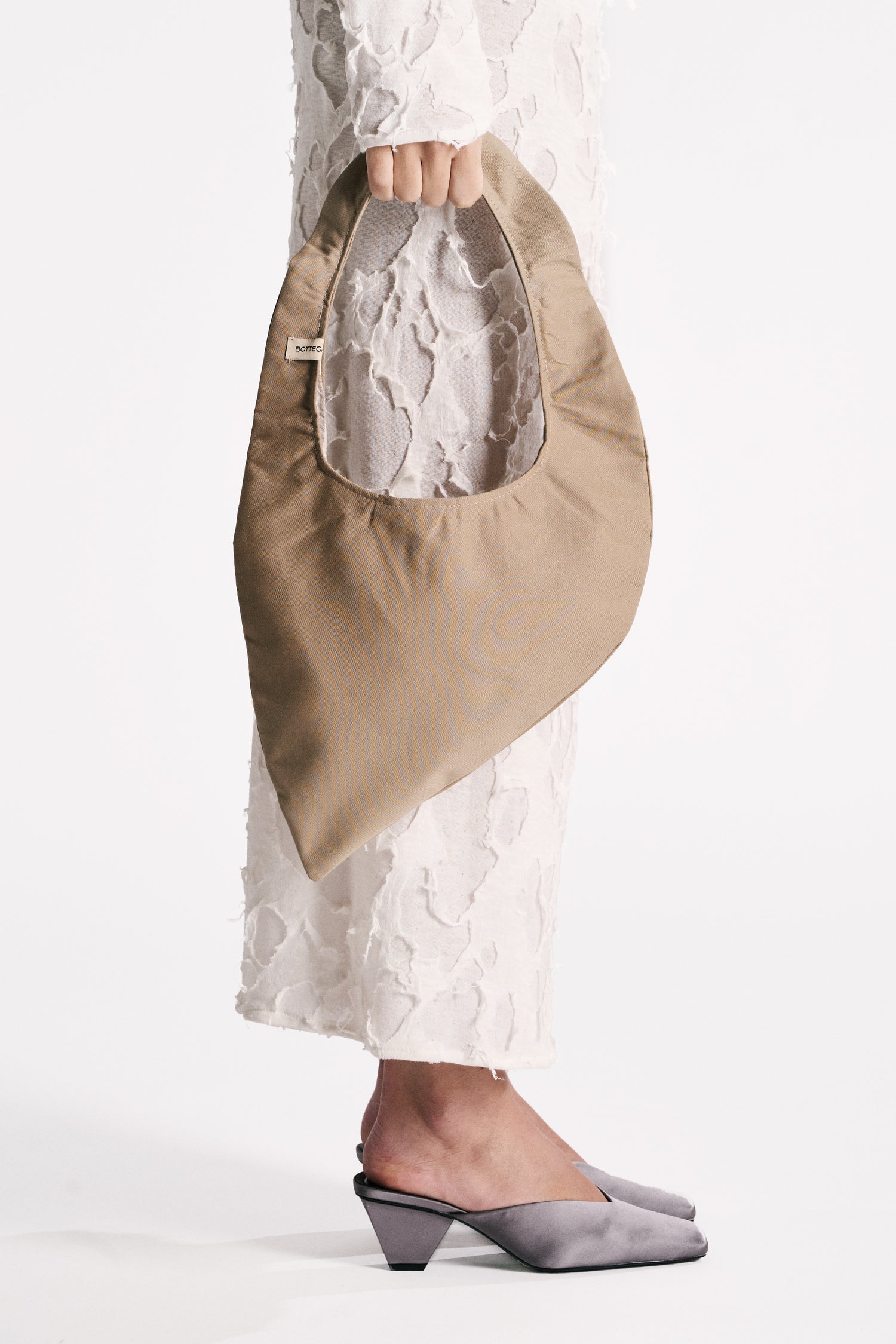 YELLOW SILK DEVORÉ VELVET LONG-SLEEVED T-SHIRT