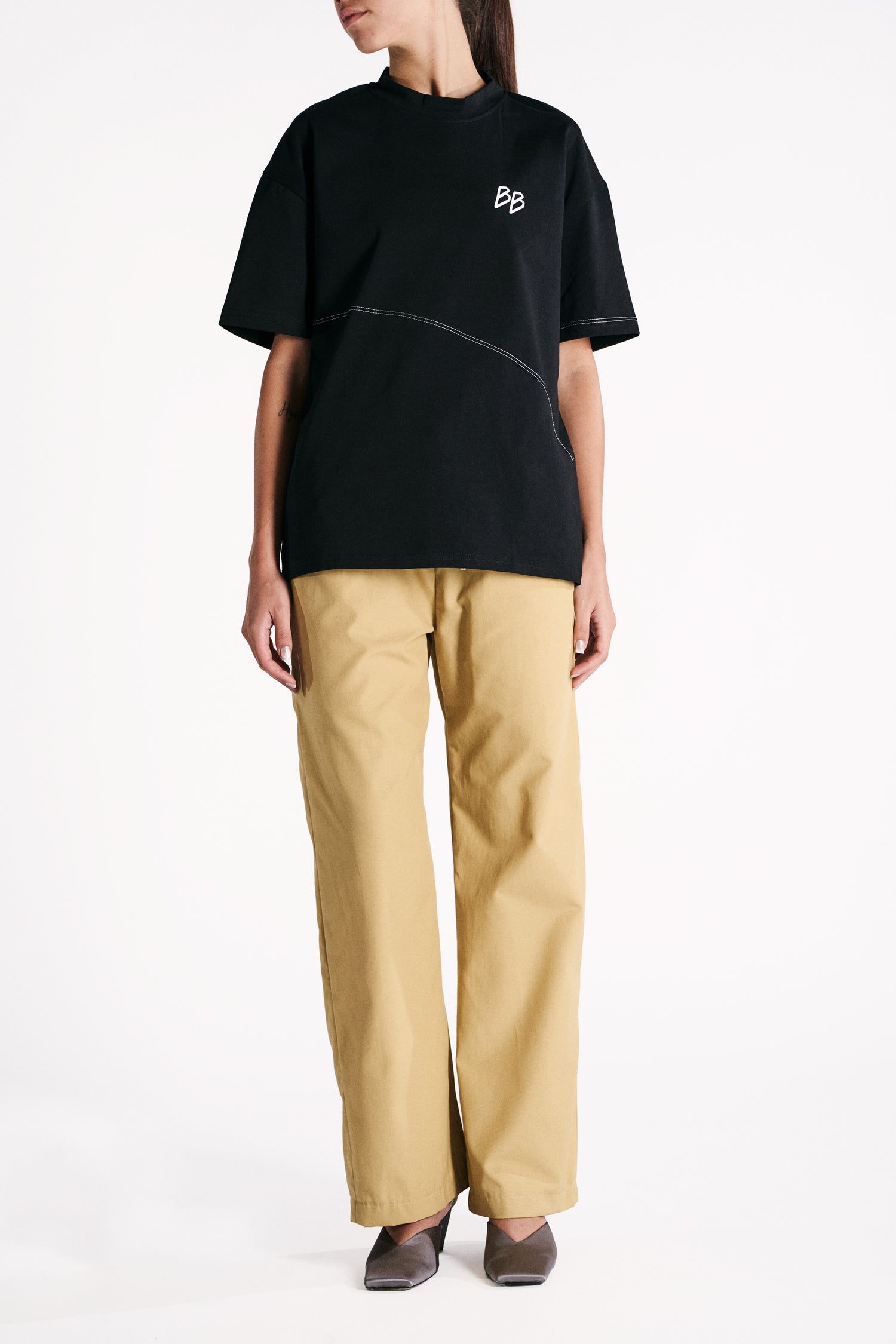 T-SHIRT OVERSIZE COTONE NERO