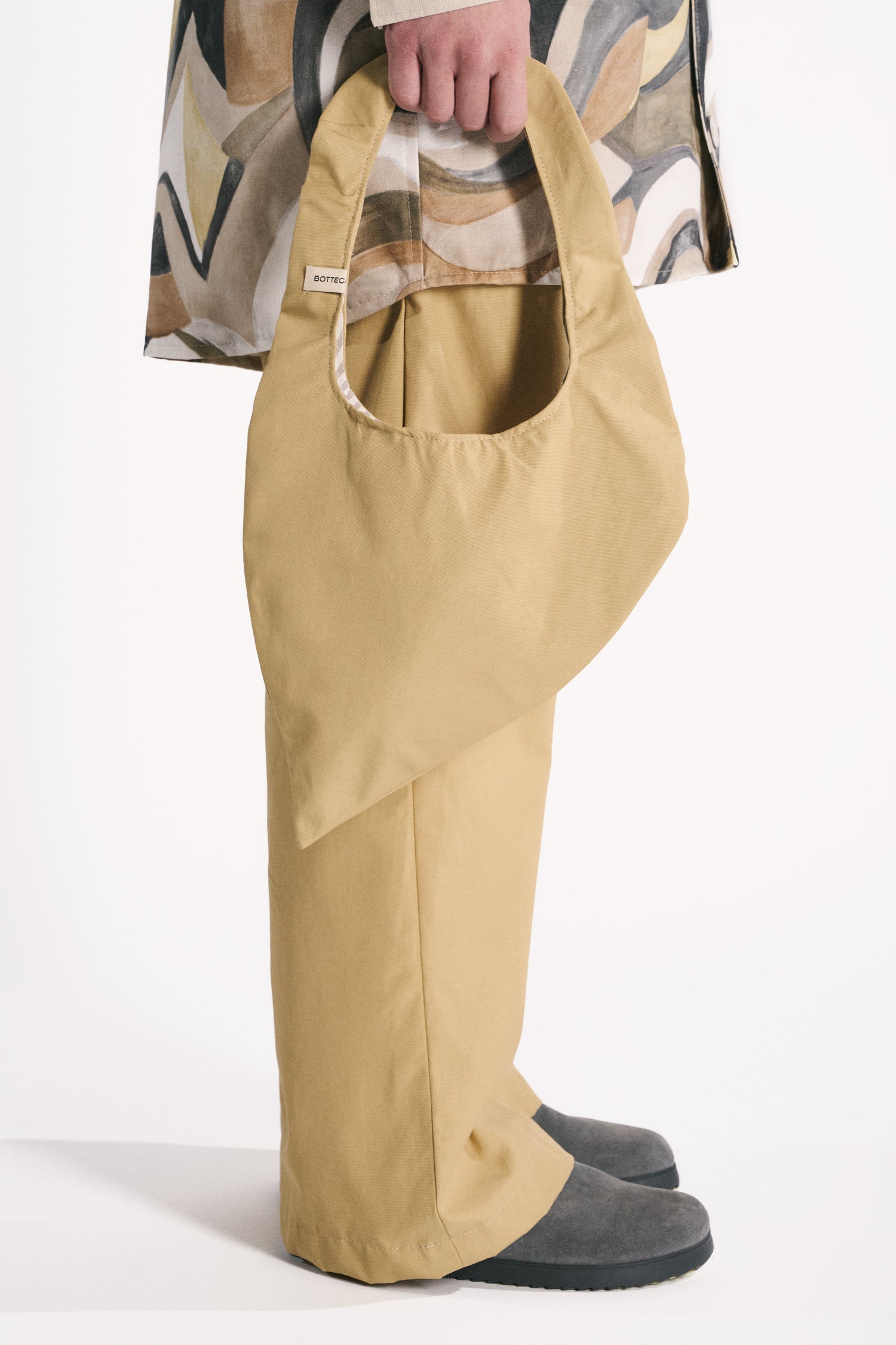 YELLOW SILK DEVORÉ VELVET LONG-SLEEVED T-SHIRT