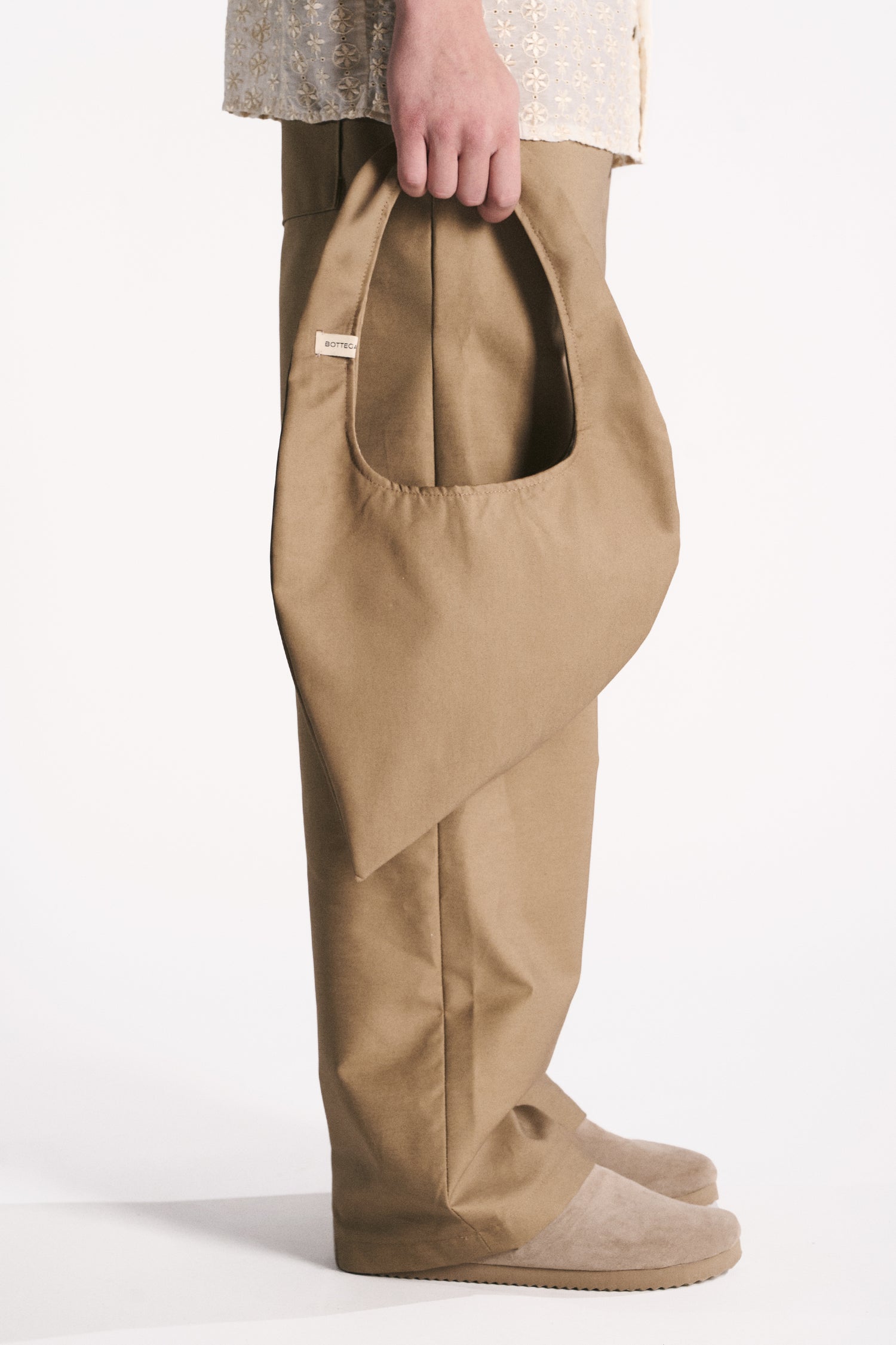 YELLOW SILK DEVORÉ VELVET LONG-SLEEVED T-SHIRT